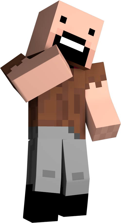 Notch Minecraft character — BoltByte India hosting mascot